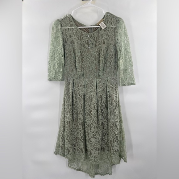 Moon collection green lace high low dress size S - Picture 1 of 7